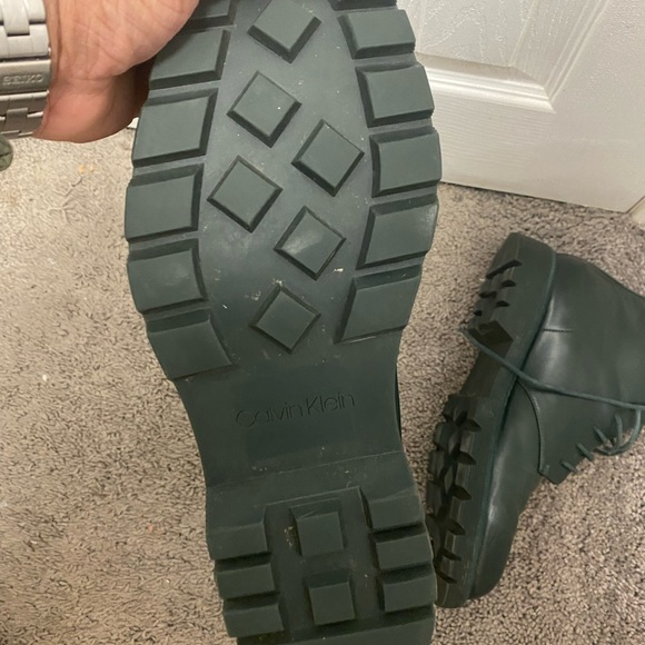 Calvin Klein green leather boots size 91/2 - Picture 10 of 10